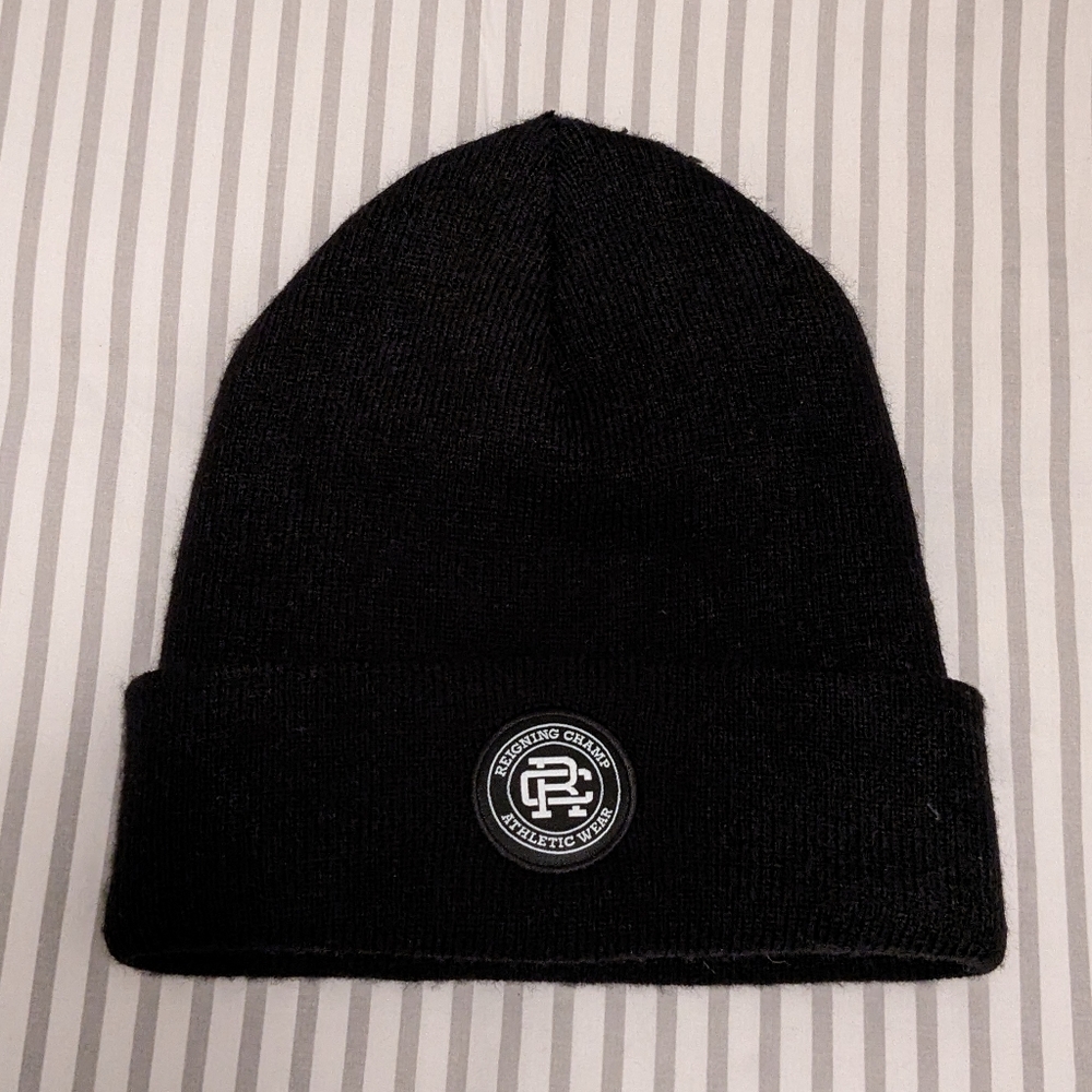 REIGNING CHAMP | Black Beanie | One Size